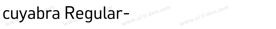 cuyabra Regular字体转换